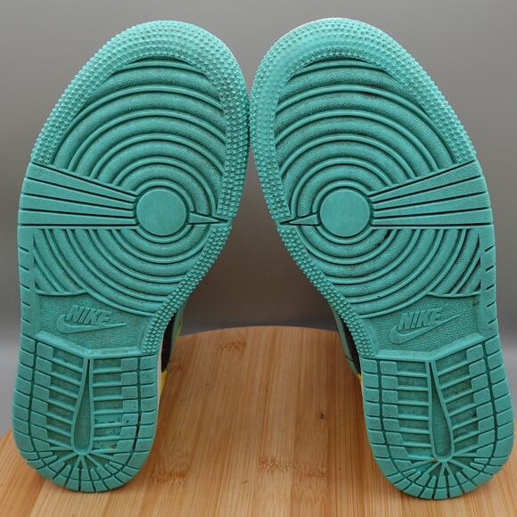 Nike 5.5Y Womens 7 Air Jordan Orange Black Blue Sneakers BQ6931-037 Flaws - Picture 12 of 16